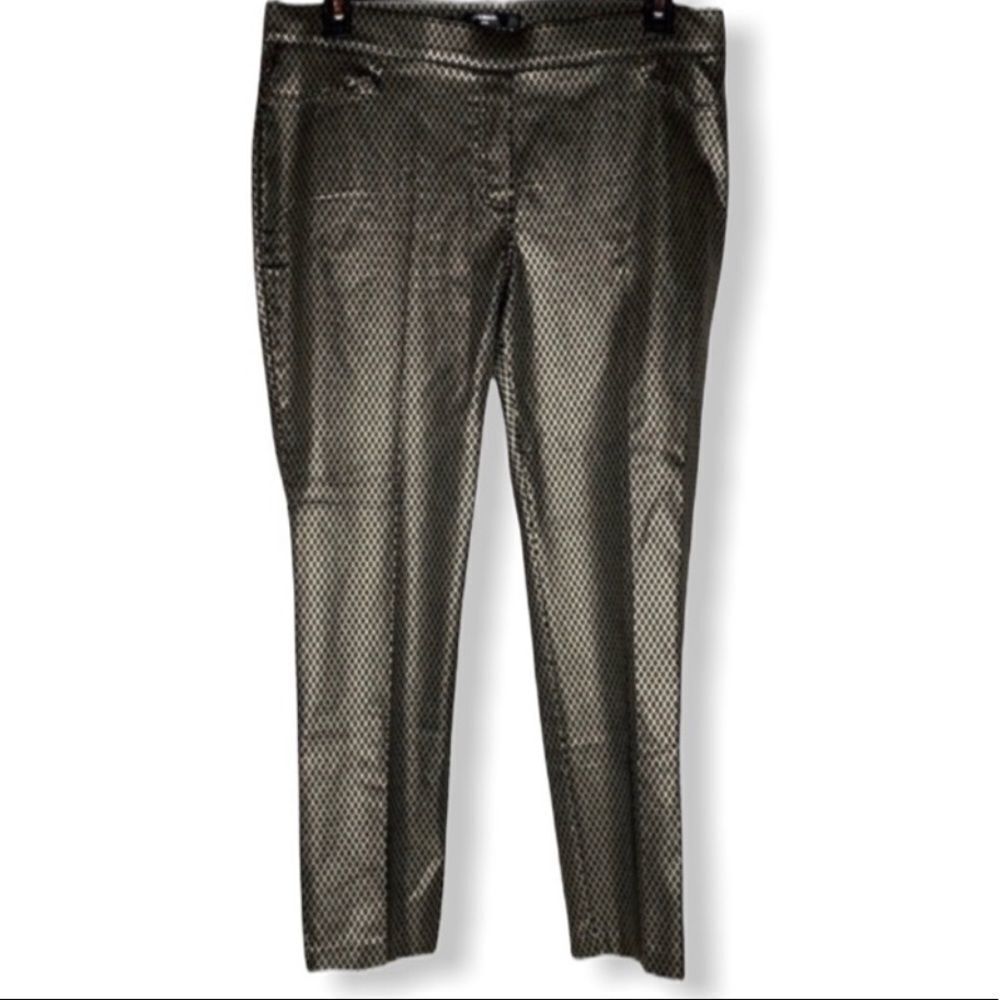 89th & Madison Dress Pants Gold Black Petite